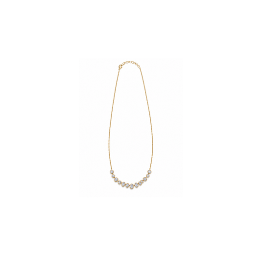 Diamond Bezel Oval Necklace