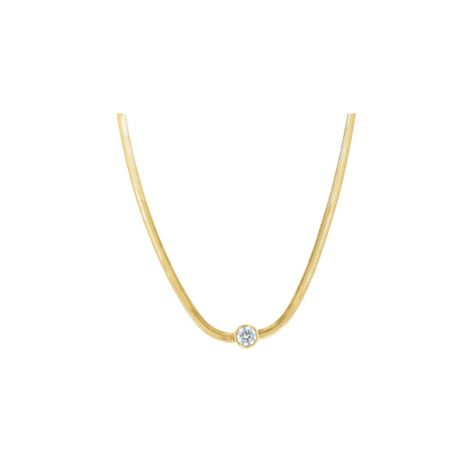 Diamond Herringbone Necklace