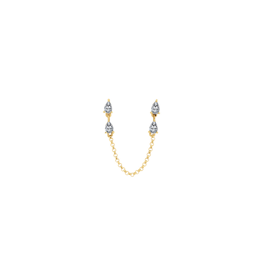 Diamond Pear Chain Jump Rope Earrings