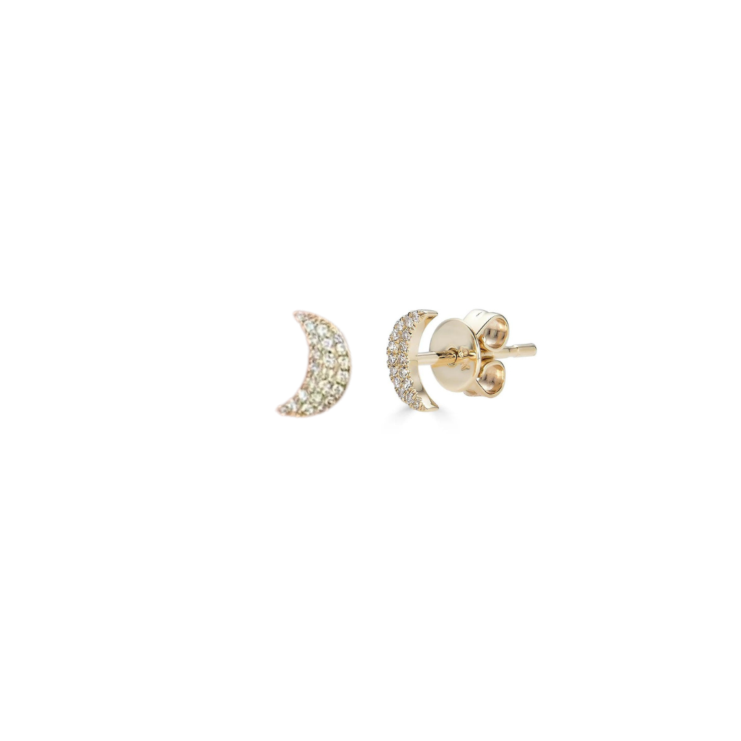 Diamond Moon Studs