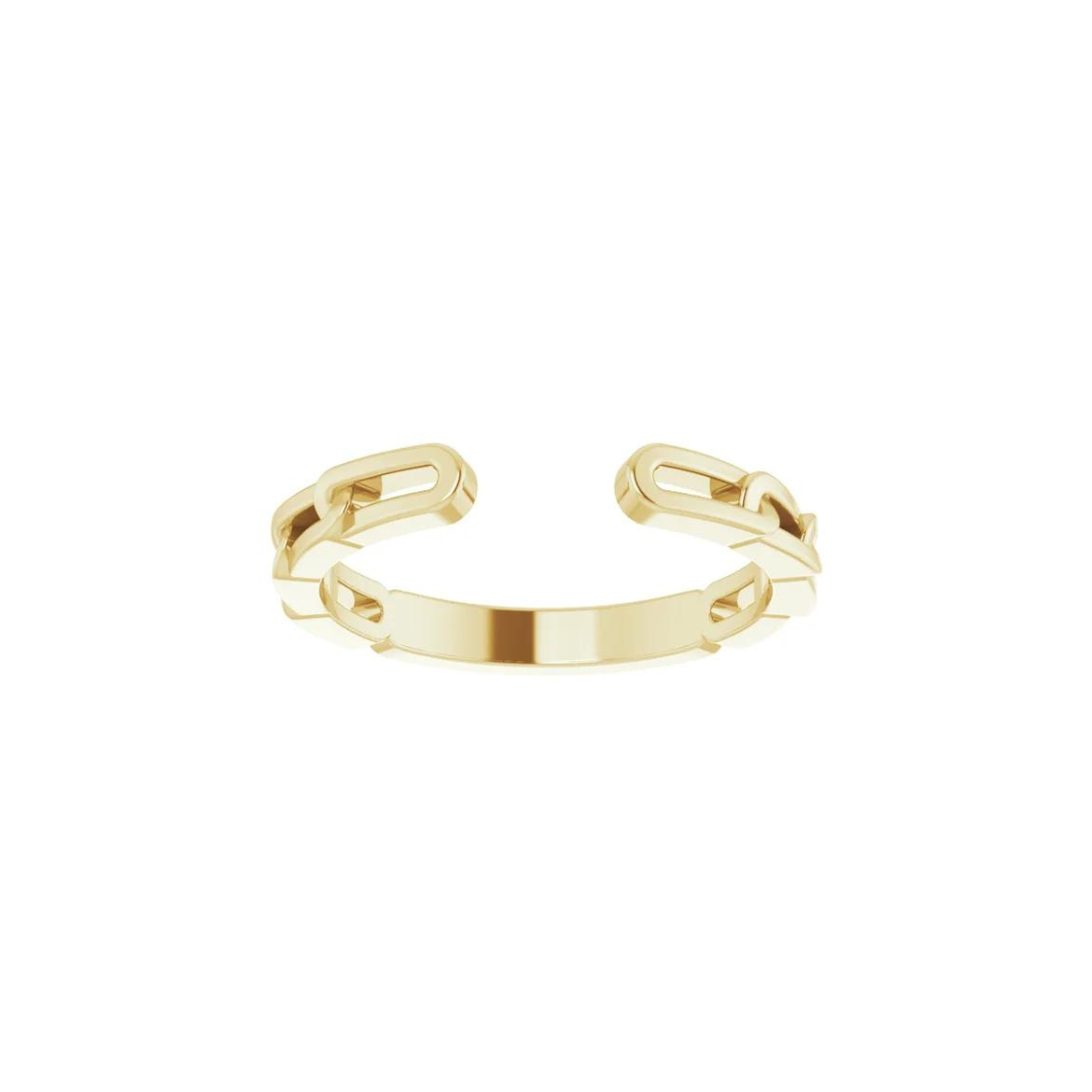 14K Open Chain Cuff Ring