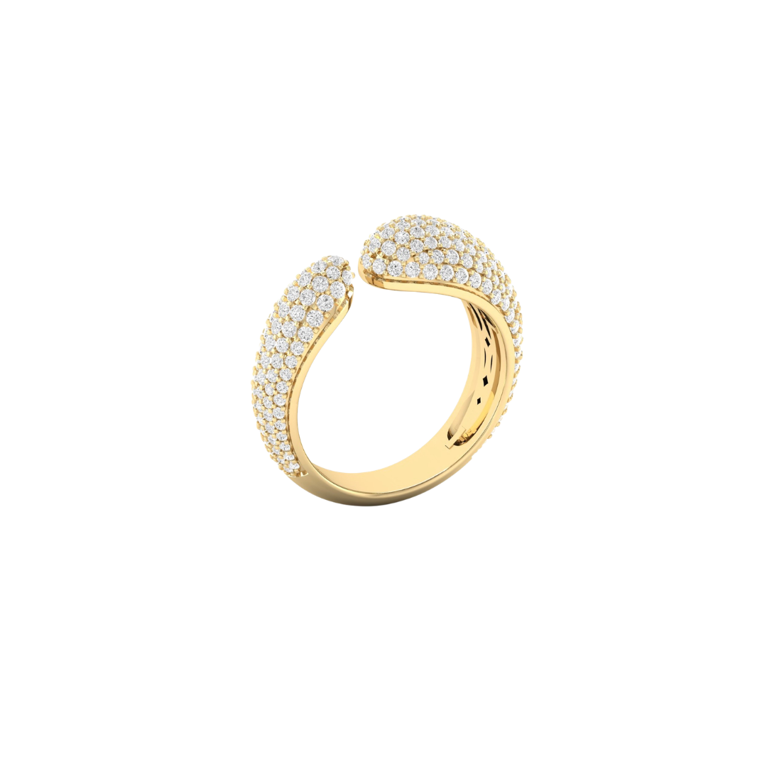Pavé Diamond Cuff Ring
