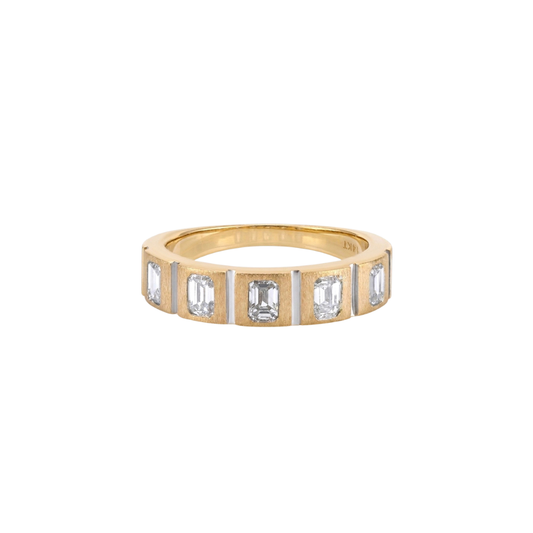 Deco Emerald-Cut Diamond Band