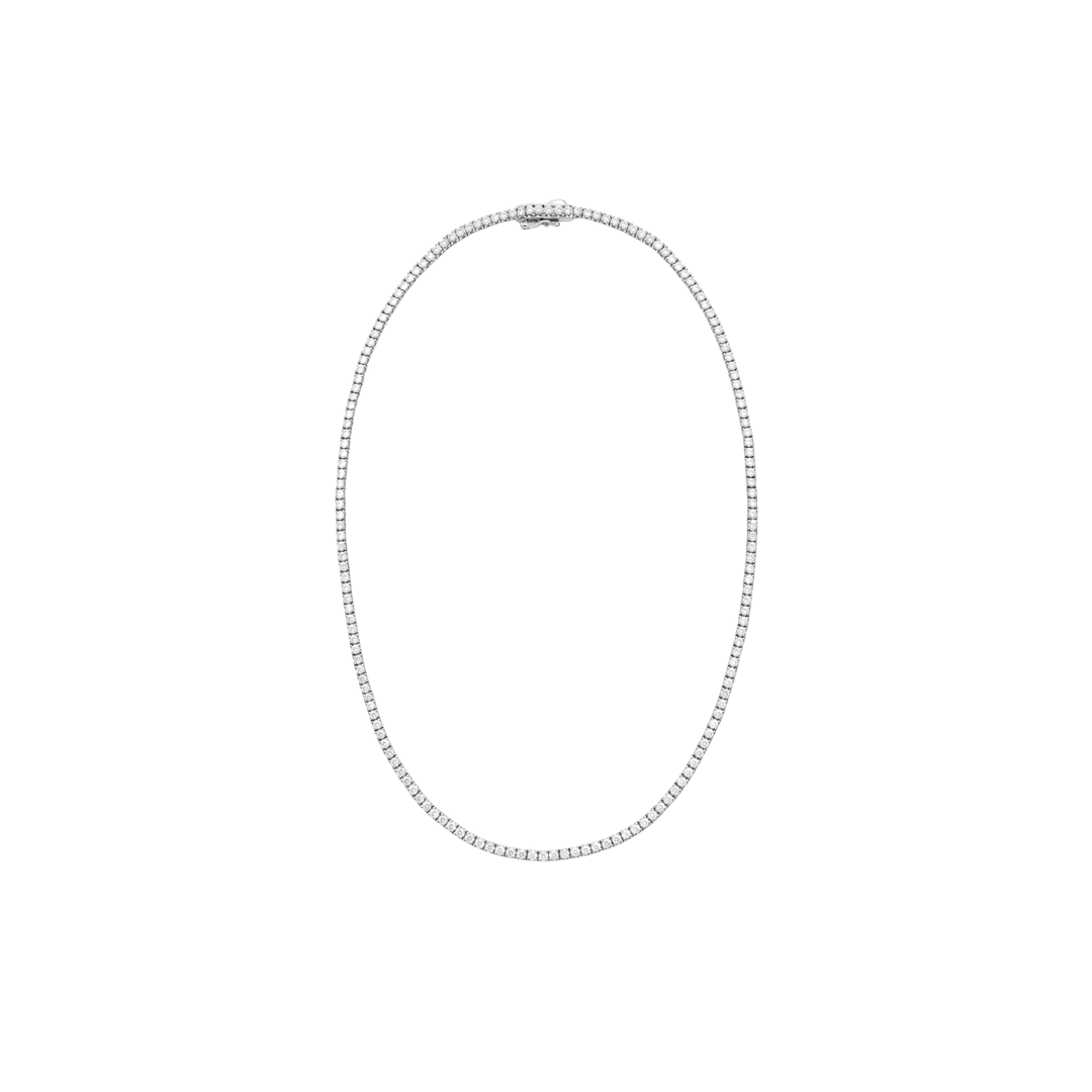 Rae Prong Set Diamond Tennis Necklace
