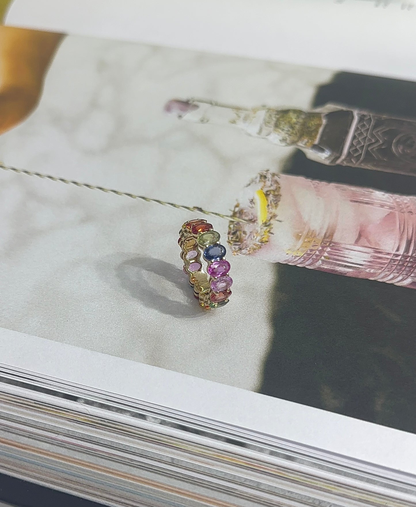 Rainbow Oval Sapphire Eternity Ring – Henri Noël