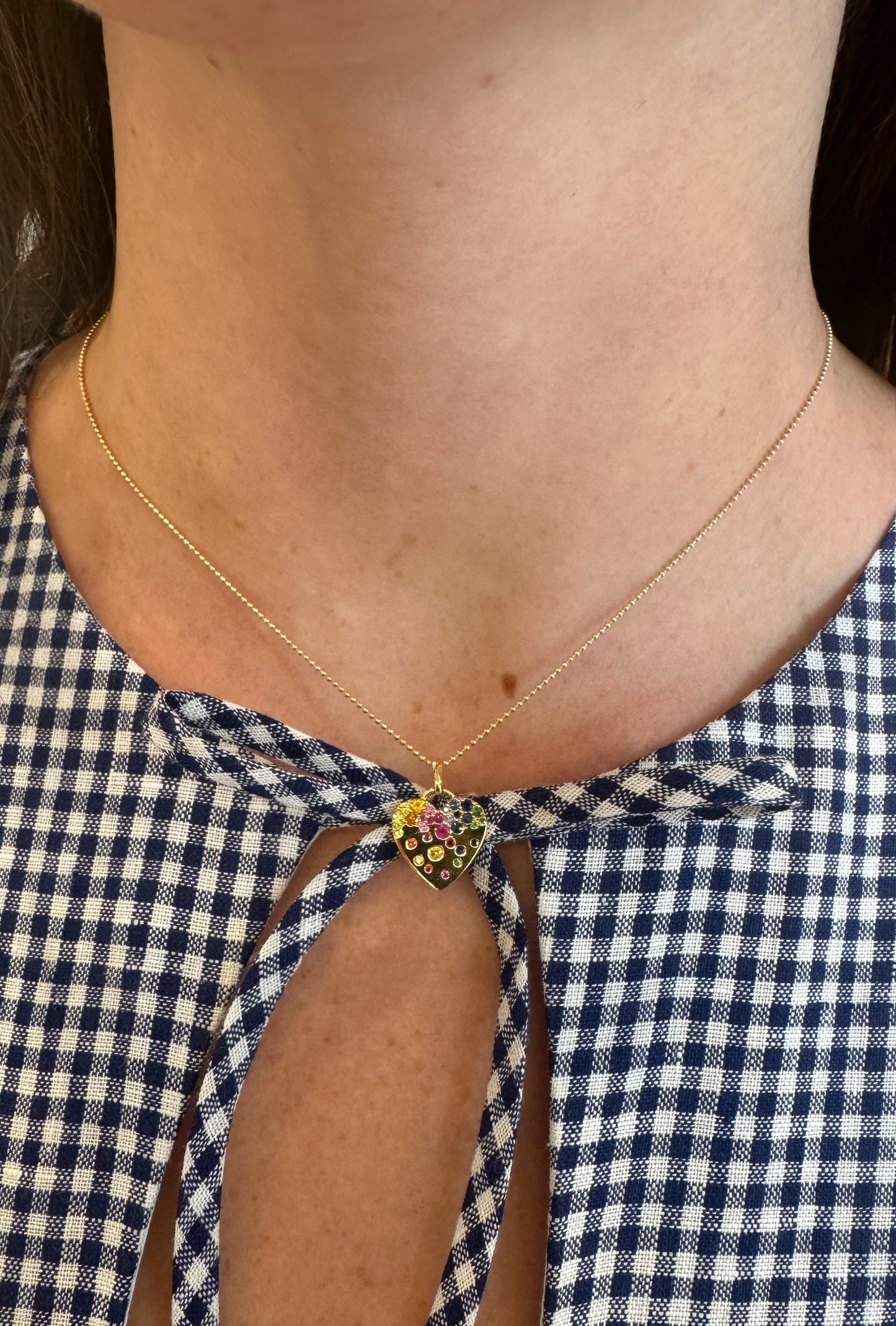 Rainbow Sapphire Heart Pendant – Henri Noël