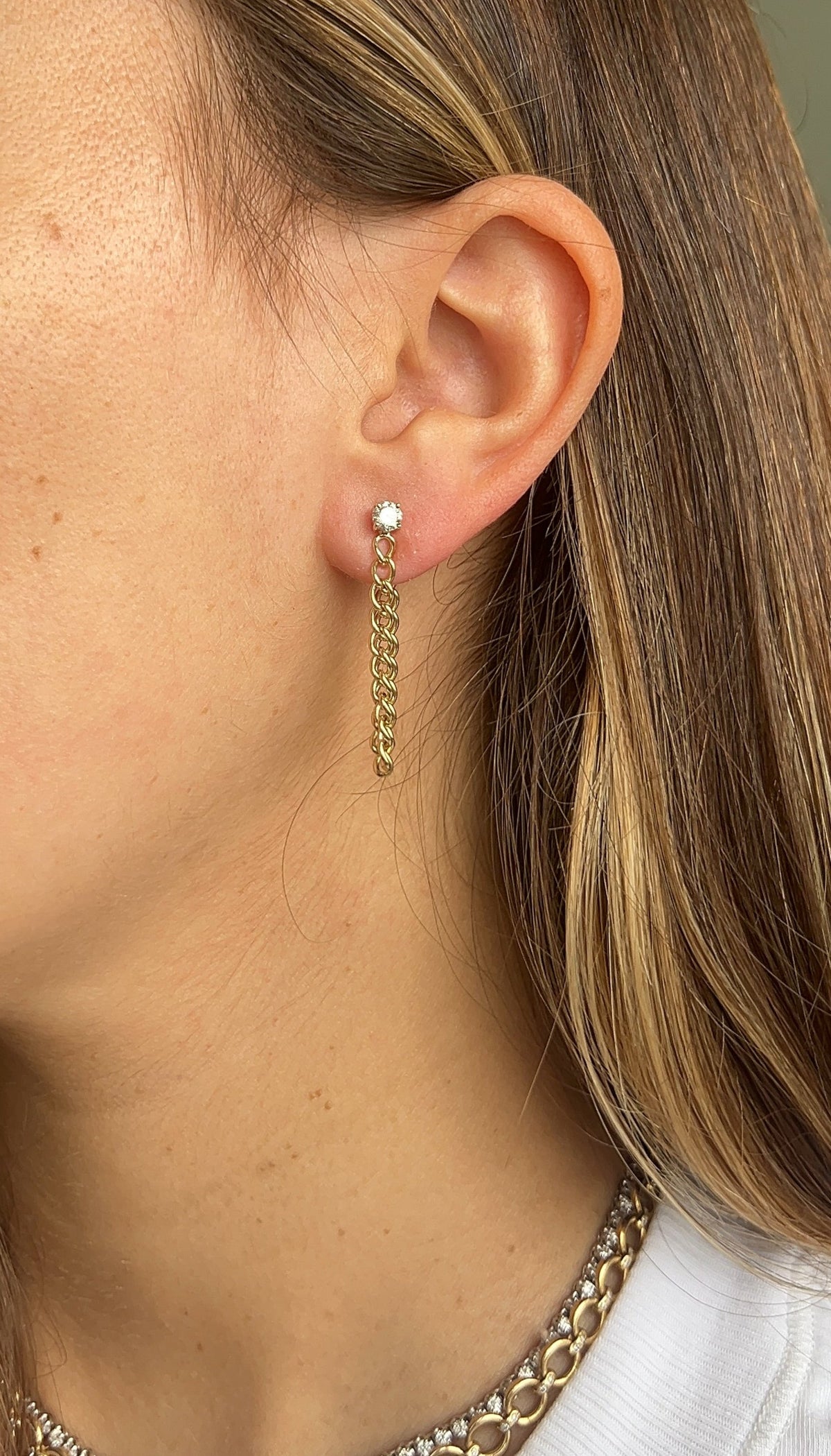 Randall Diamond Chain Earrings – Henri Noël
