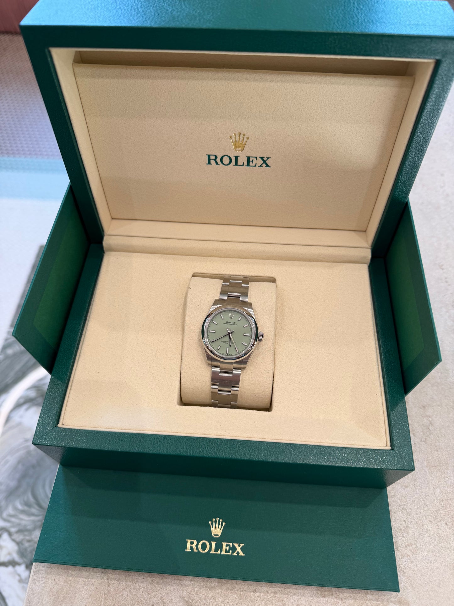 Rolex Oyster Perpetual Pistachio