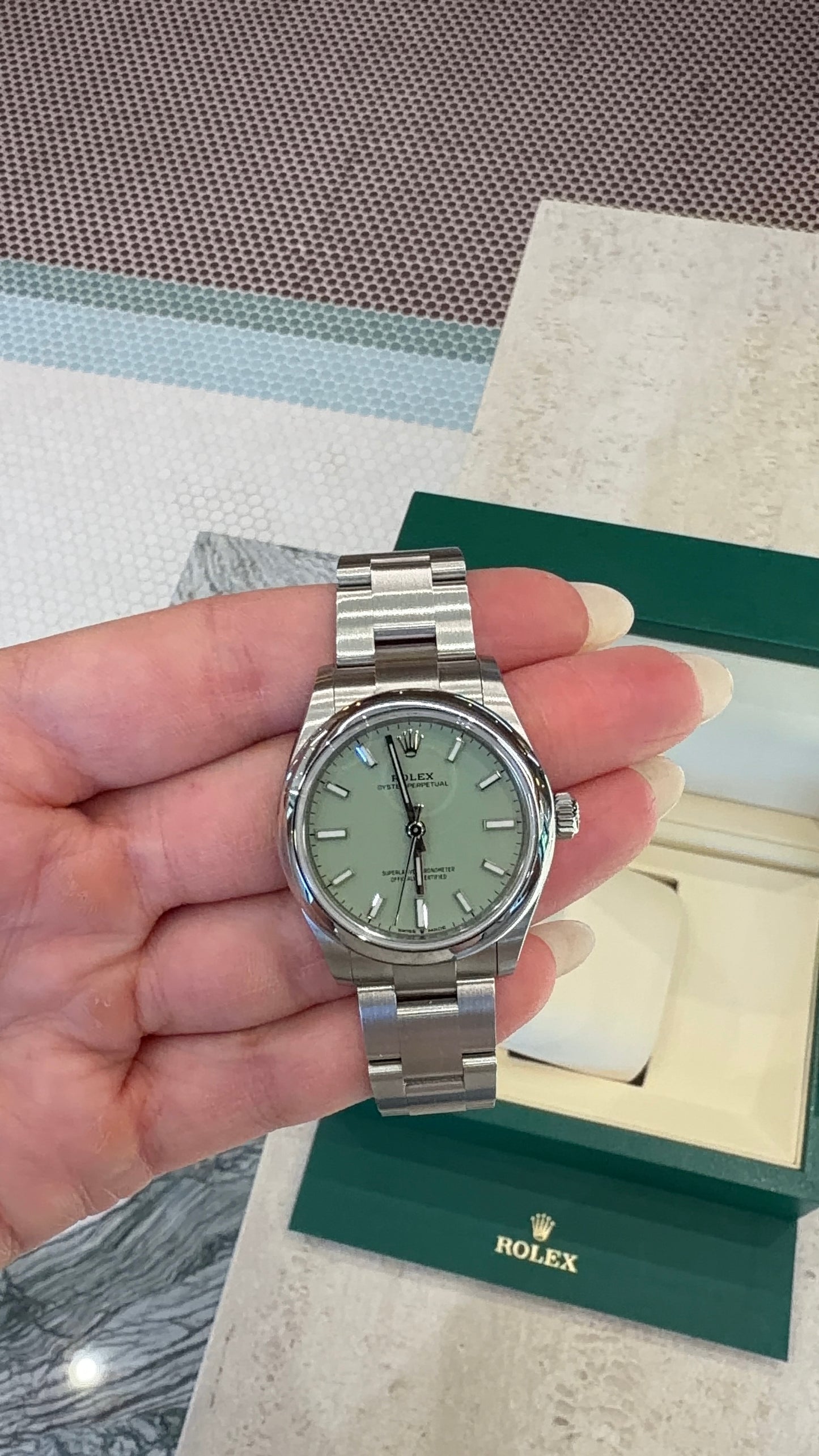 Rolex Oyster Perpetual Pistachio