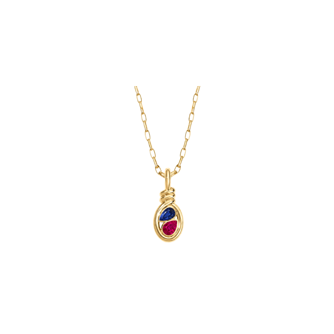 Rosario Navia- Build Your Own Twist Twin Pear Pendant
