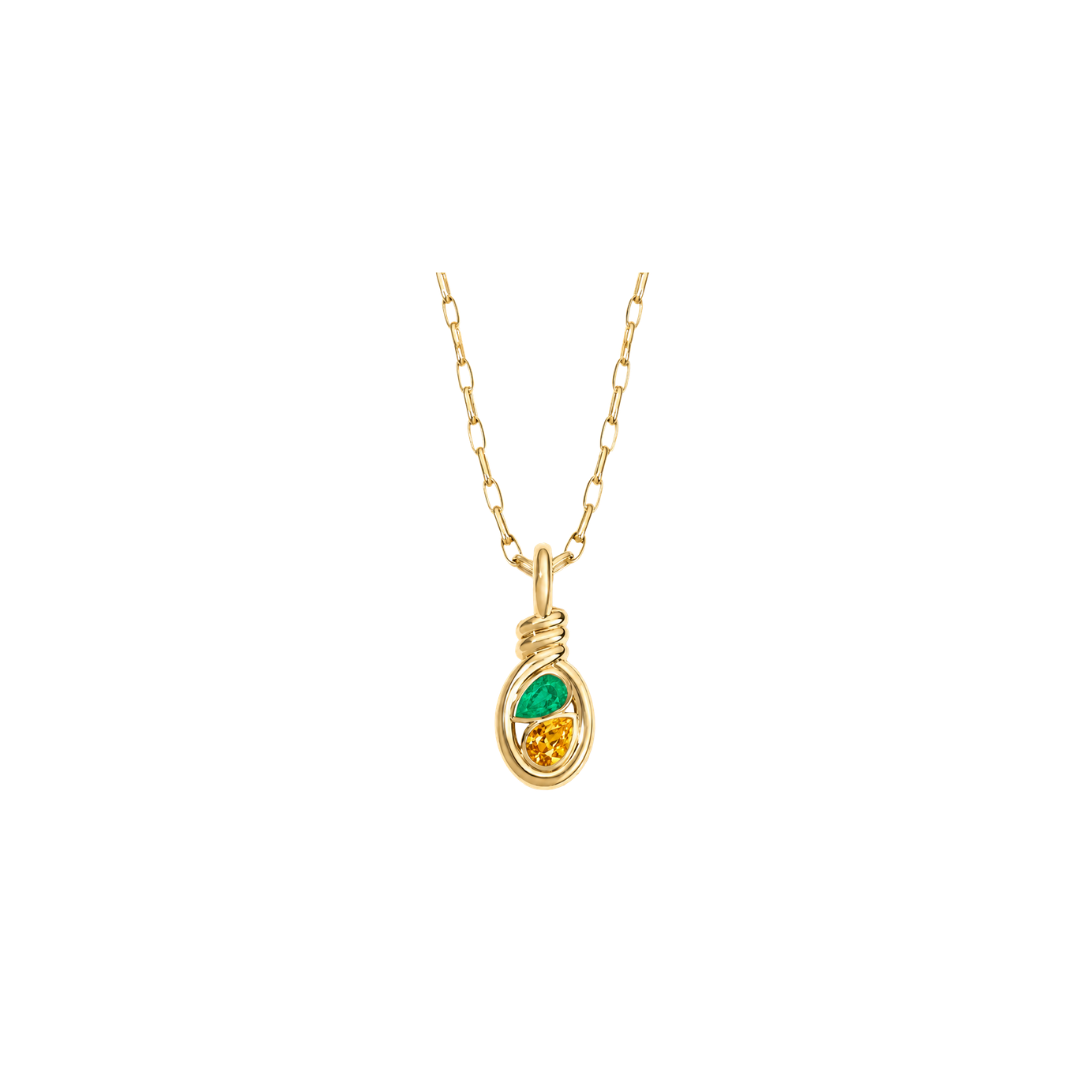 Rosario Navia- Build Your Own Twist Twin Pear Pendant