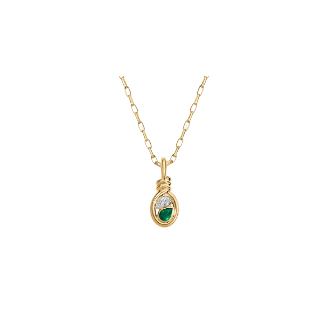 Rosario Navia- Build Your Own Twist Twin Pear Pendant