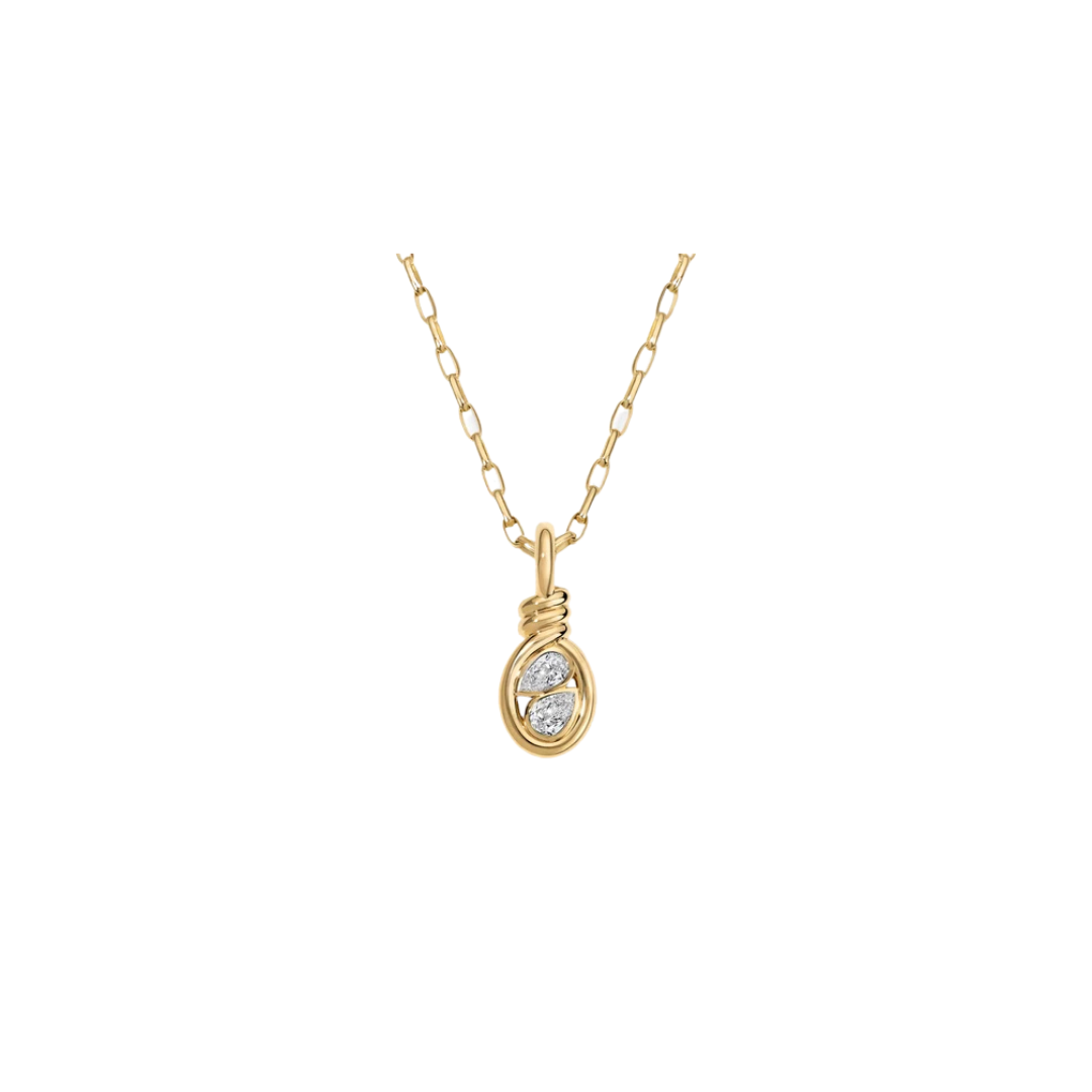 Rosario Navia- Build Your Own Twist Twin Pear Pendant