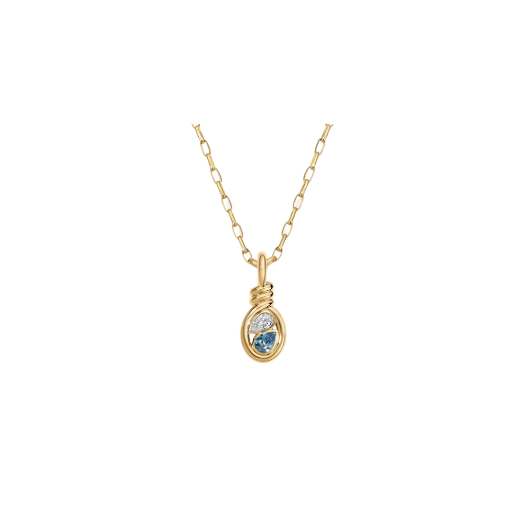 Rosario Navia- Build Your Own Twist Twin Pear Pendant