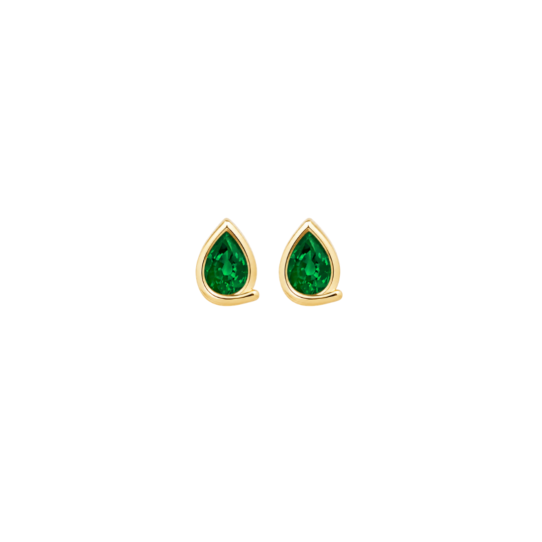 Rosario Navia- Mara Swirl Studs- Emerald