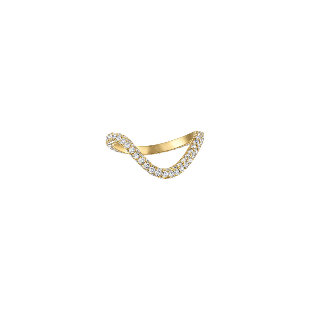 Rosario Navia- Mara Curved Pave Ring – Henri Noël