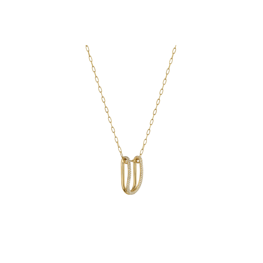 Rosario Navia- Mara Medium Folded Link Pendant – Henri Noël