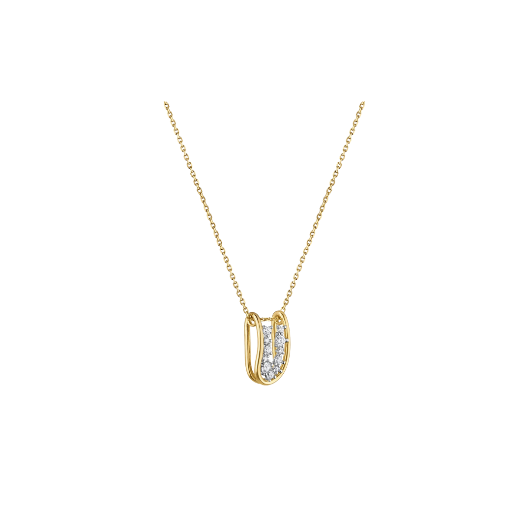 Rosario Navia- Mara Small Folded Link Pendant – Henri Noël