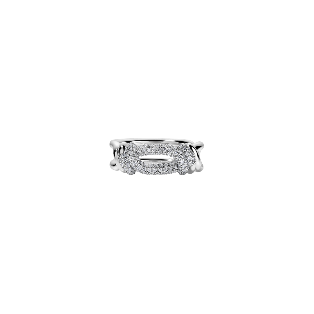Rosario Navia- Twist Pave Diamond Ring – Henri Noël
