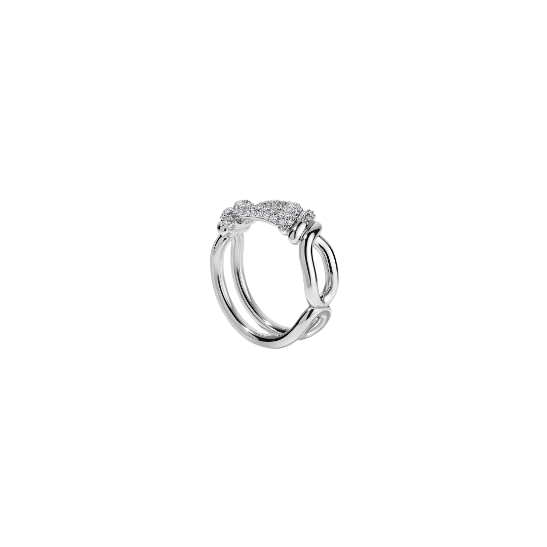 Rosario Navia- Twist Pave Diamond Ring – Henri Noël