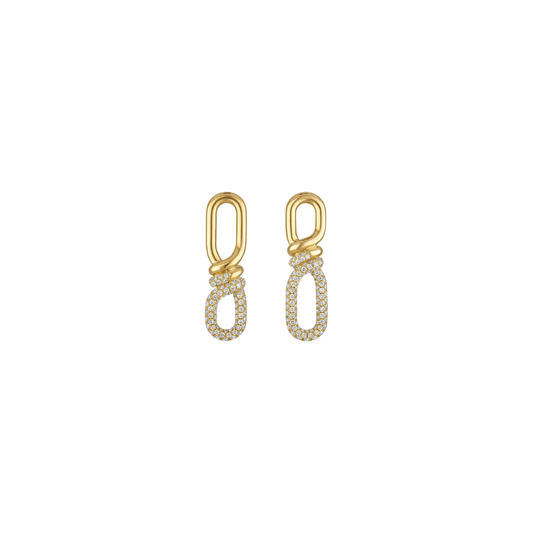 Rosario Navia- Twist Pave Earrings – Henri Noël