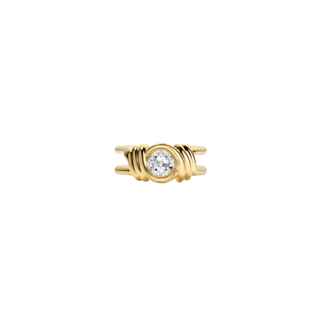 Rosario Navia- Twist Round Diamond Ring – Henri Noël