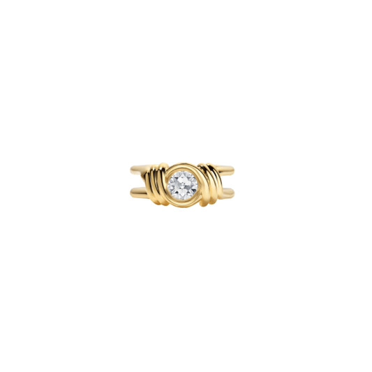 Rosario Navia- Twist Round Diamond Ring – Henri Noël