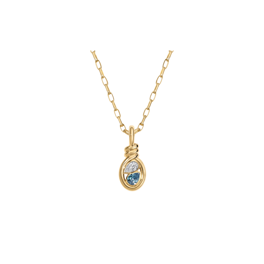 Rosario Navia- Twist Two-Stone Pendant – Henri Noël