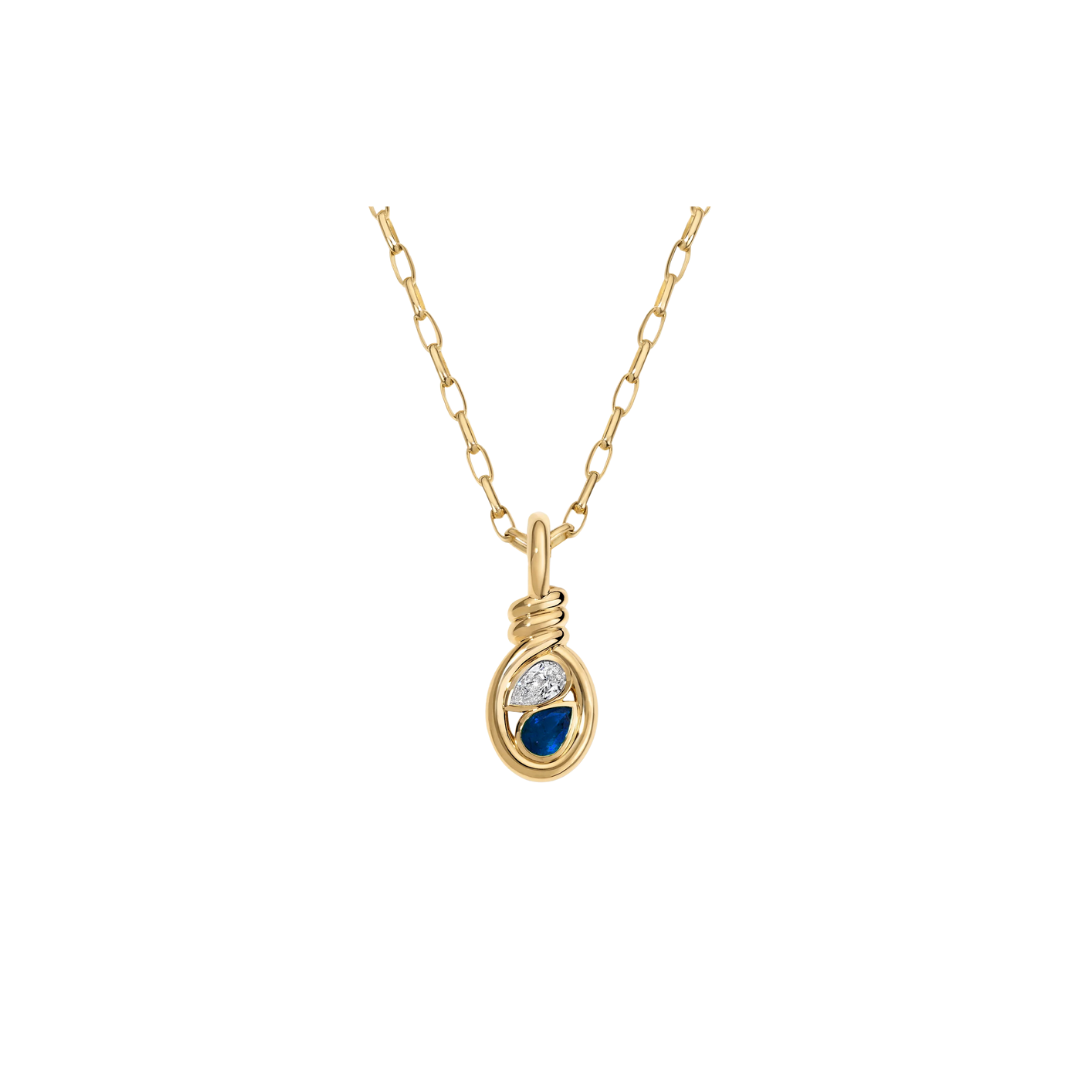 Rosario Navia- Twist Two-Stone Pendant – Henri Noël
