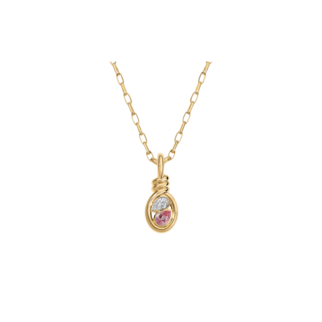 Rosario Navia- Twist Two-Stone Pendant – Henri Noël