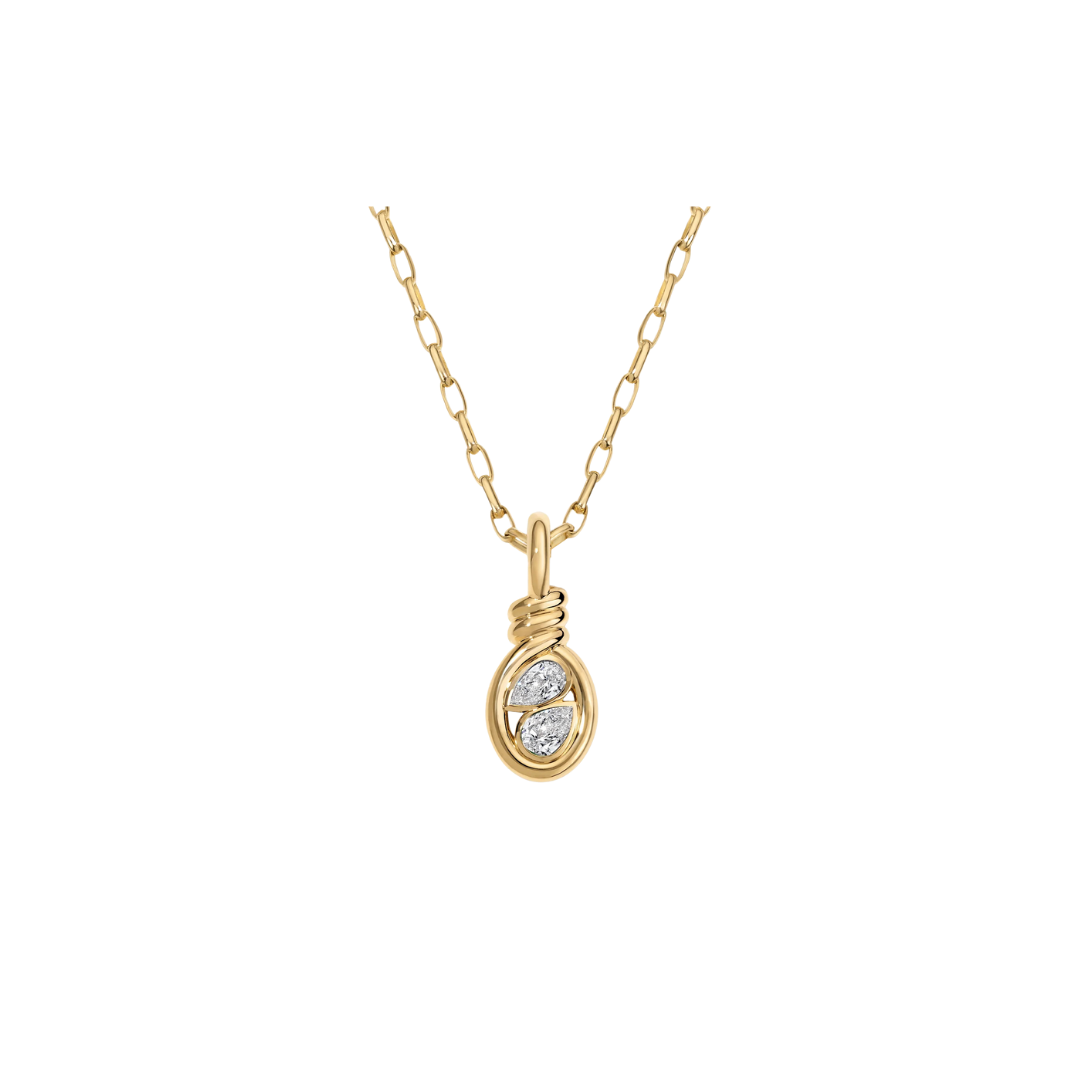 Rosario Navia- Twist Two-Stone Pendant – Henri Noël