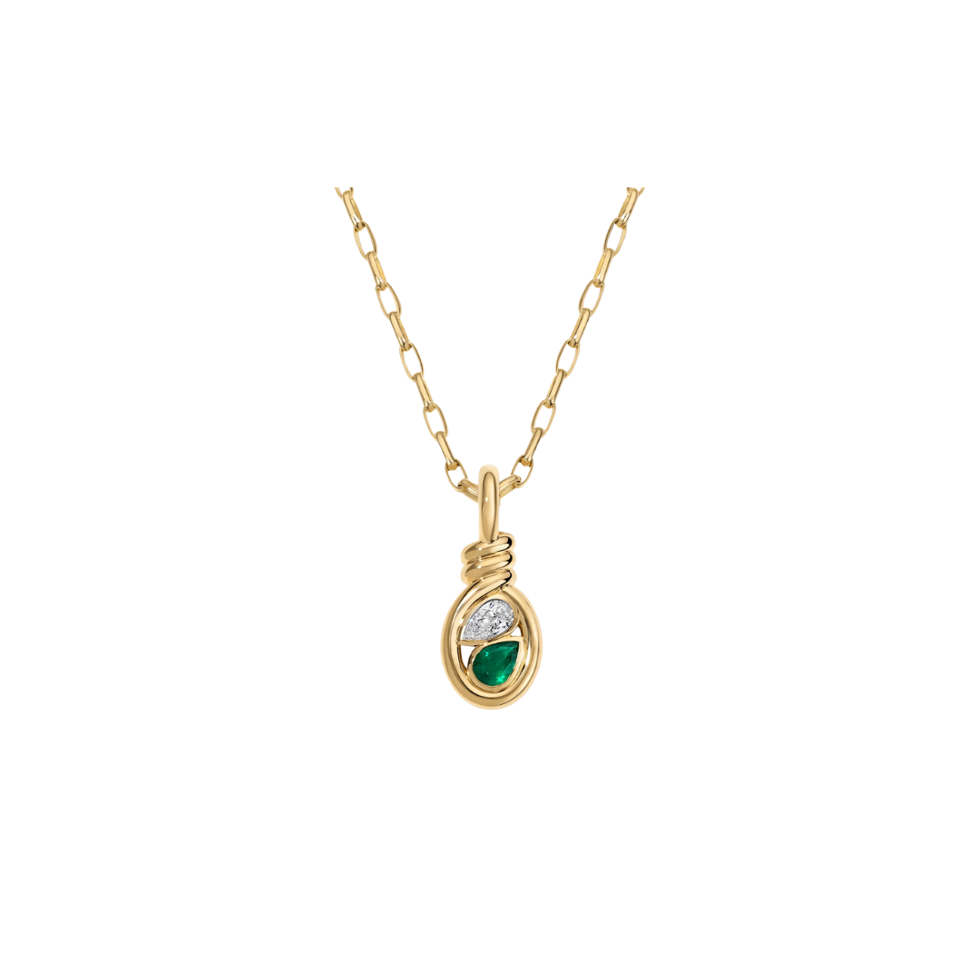 Rosario Navia- Twist Two-Stone Pendant – Henri Noël