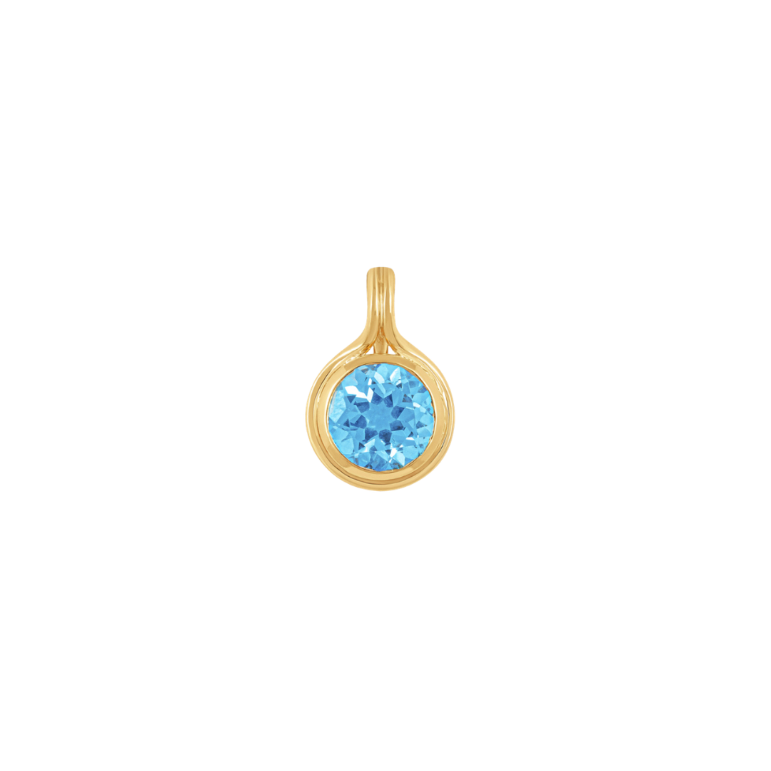 Round Blue Topaz Pendant – Henri Noël