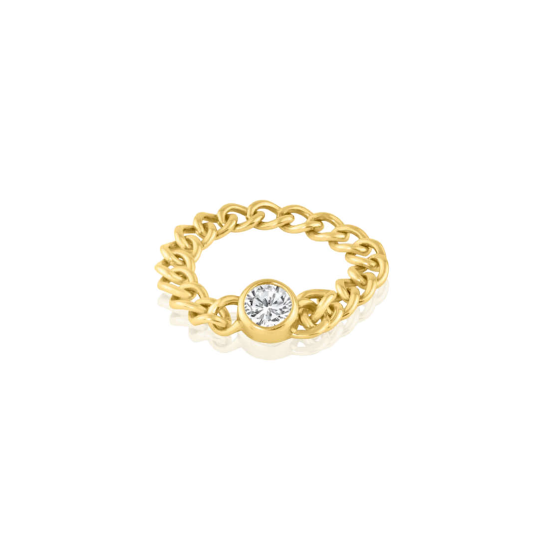 Round Diamond Randall Chain Ring – Henri Noël