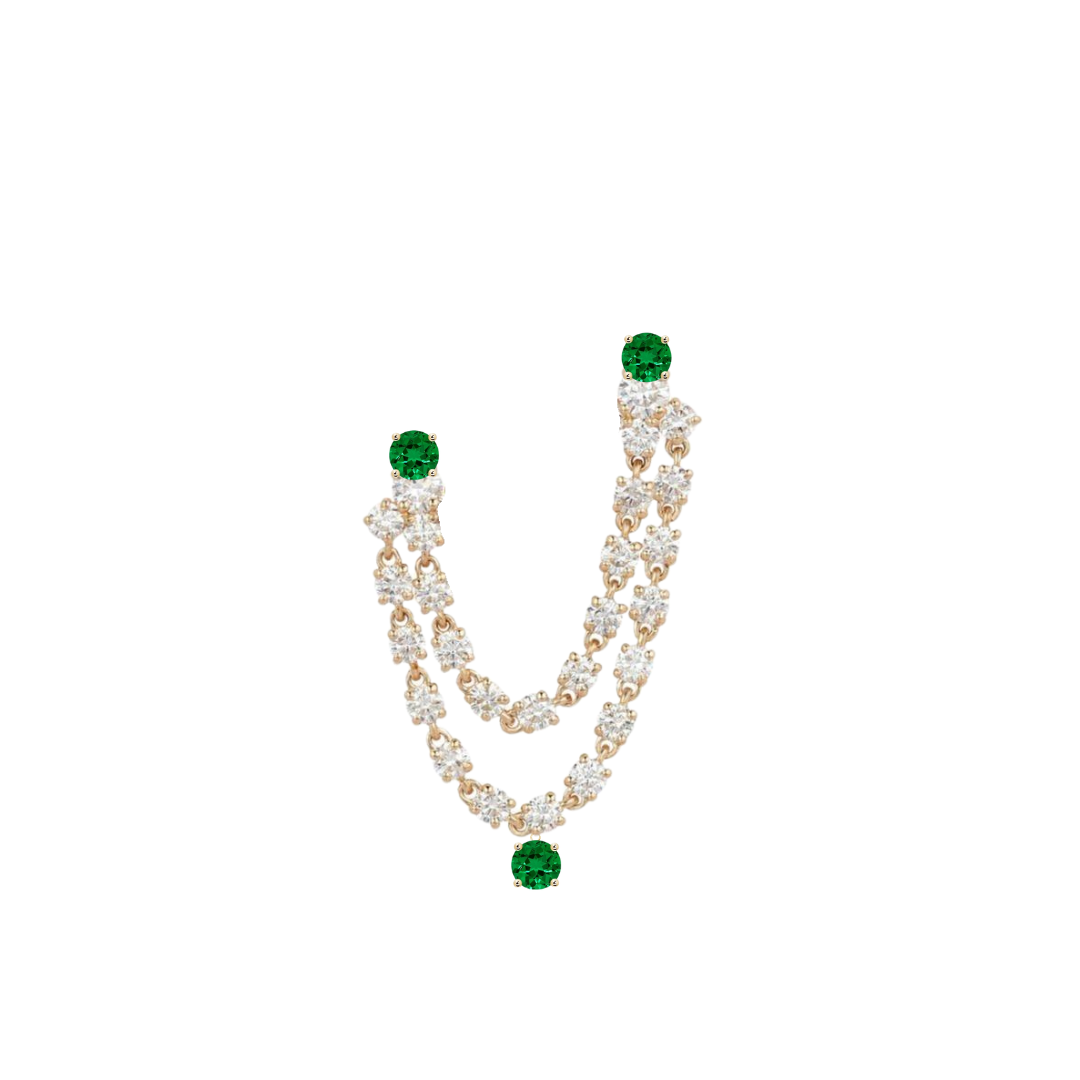 Round Emerald Jump Rope Earring – Henri Noël