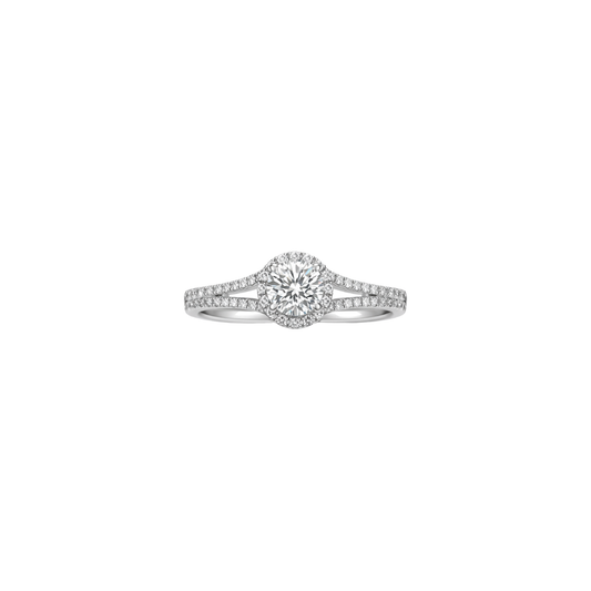 Round Halo Engagement Ring – Henri Noël