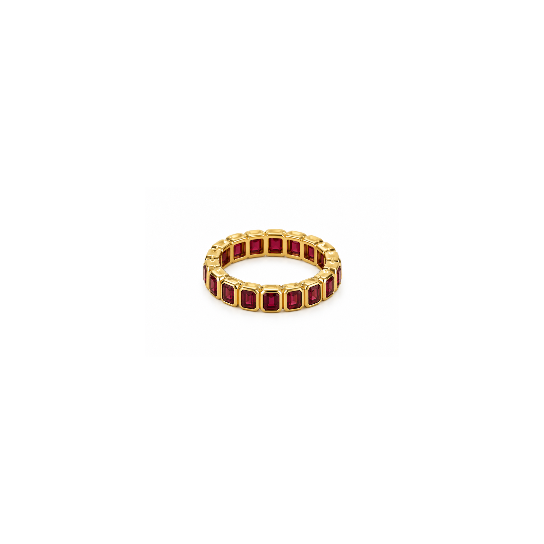 Gemstone Bezel Eternity Ring – Henri Noël