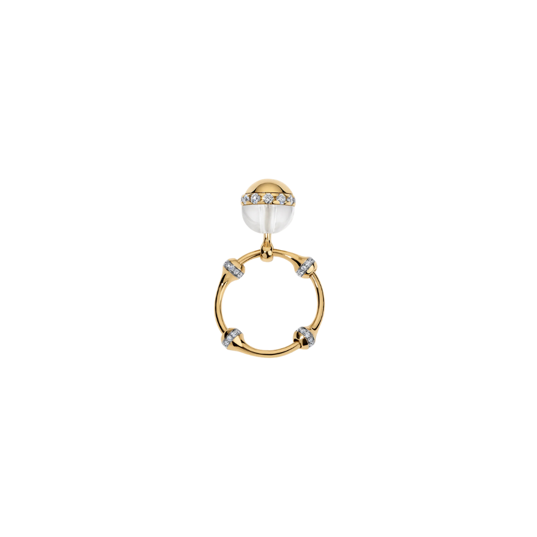 Sarah Eisman Studio- Lith Diamond Sphere Drop Ring