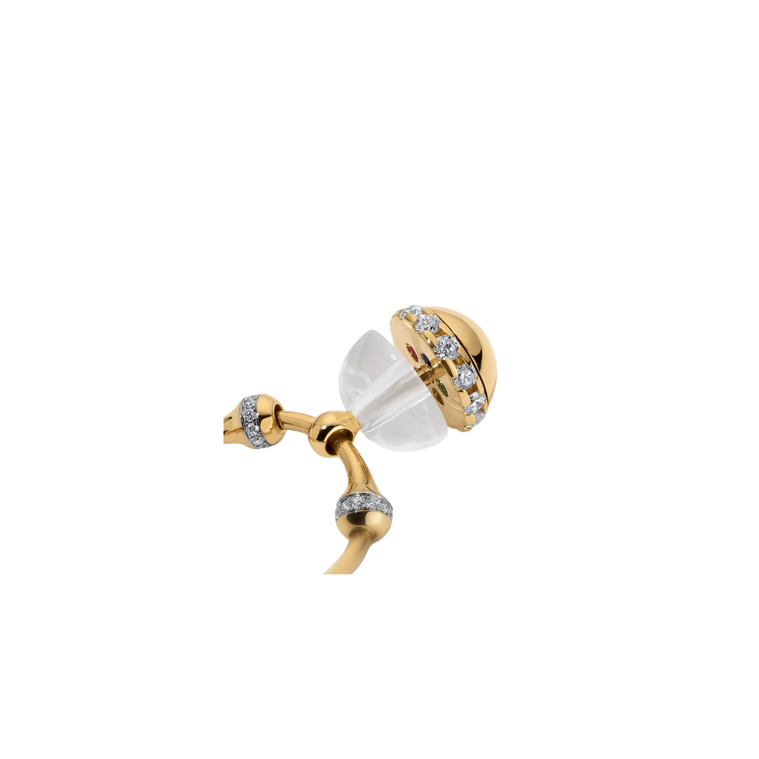 Sarah Eisman Studio- Lith Diamond Sphere Drop Ring