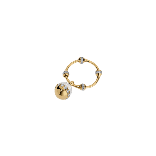 Sarah Eisman Studio- Lith Diamond Sphere Drop Ring