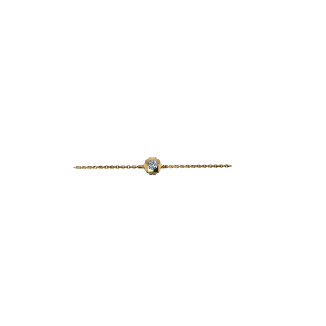 Scalloped Bezel Diamond Bracelet – Henri Noël