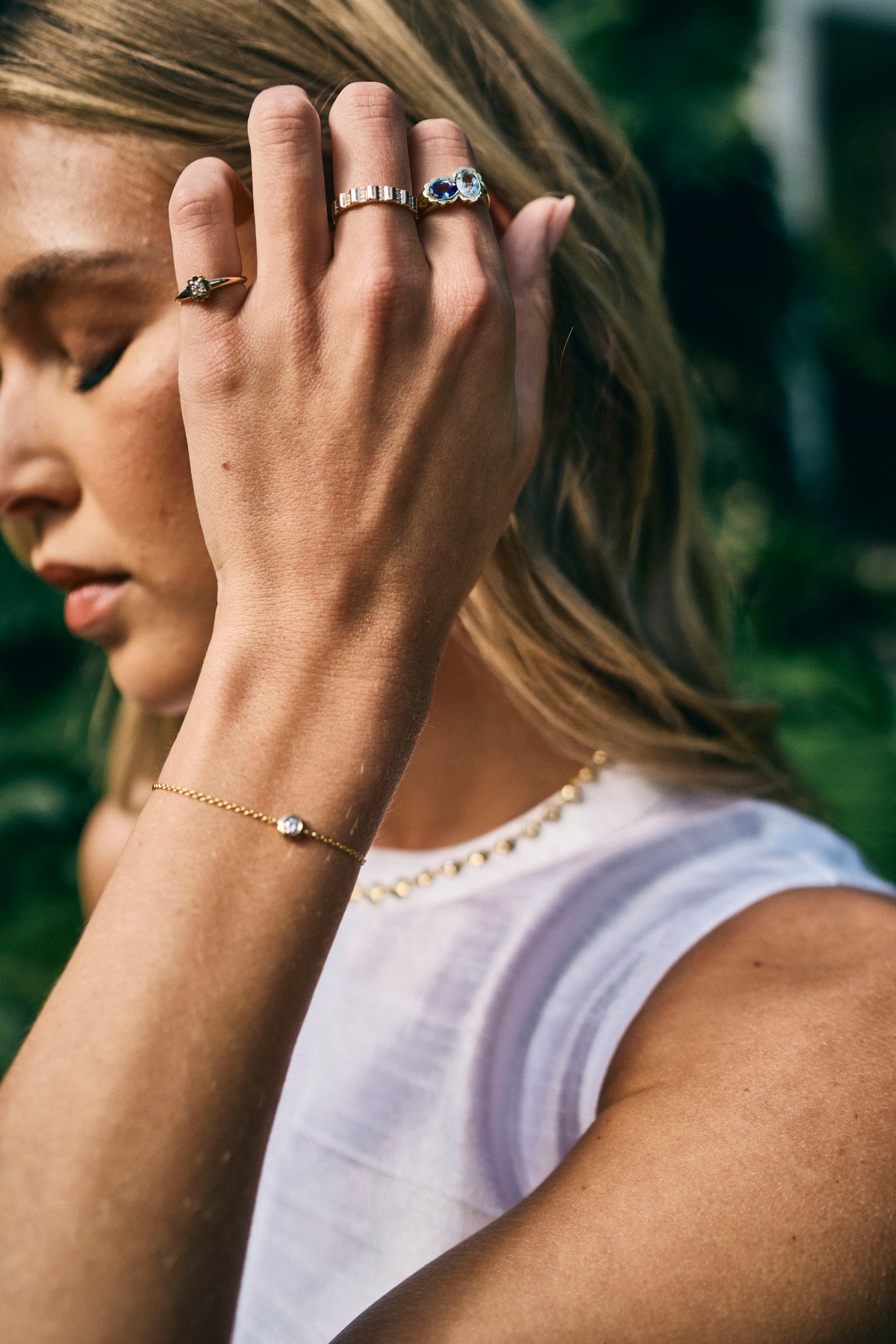 Scalloped Bezel Diamond Bracelet – Henri Noël