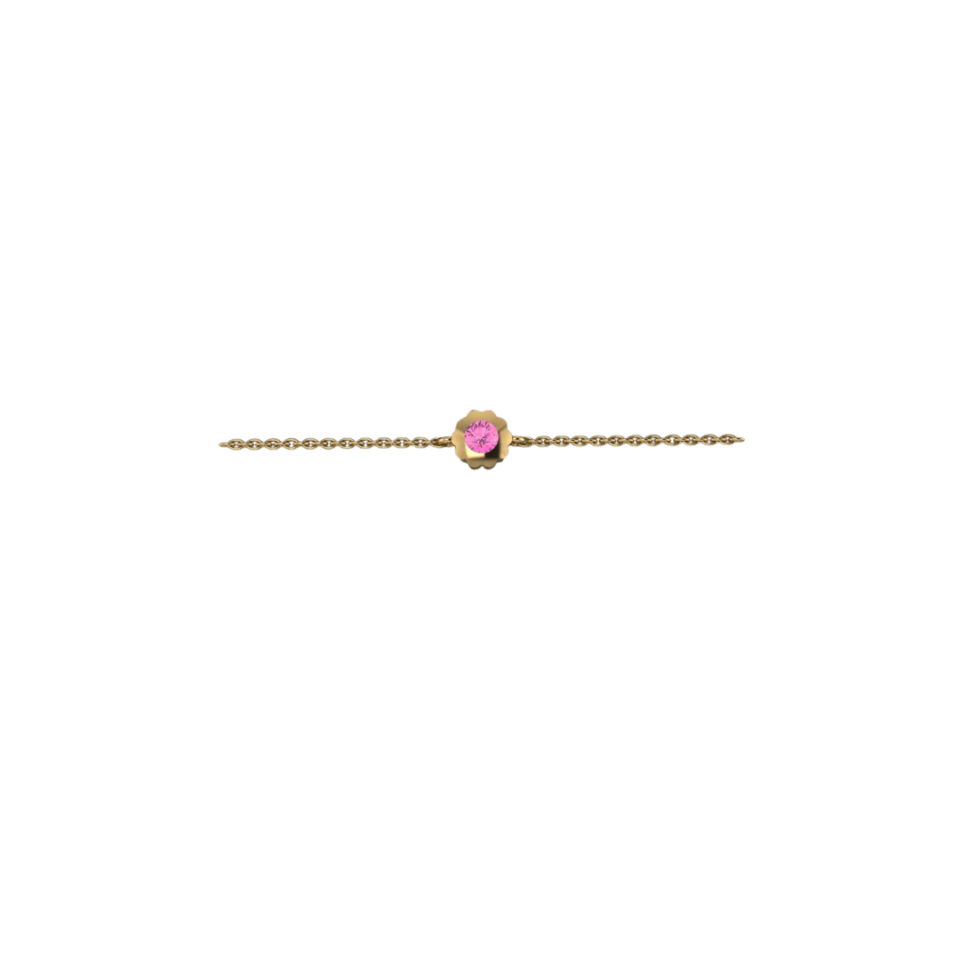 Scalloped Bezel Gemstone Bracelet – Henri Noël