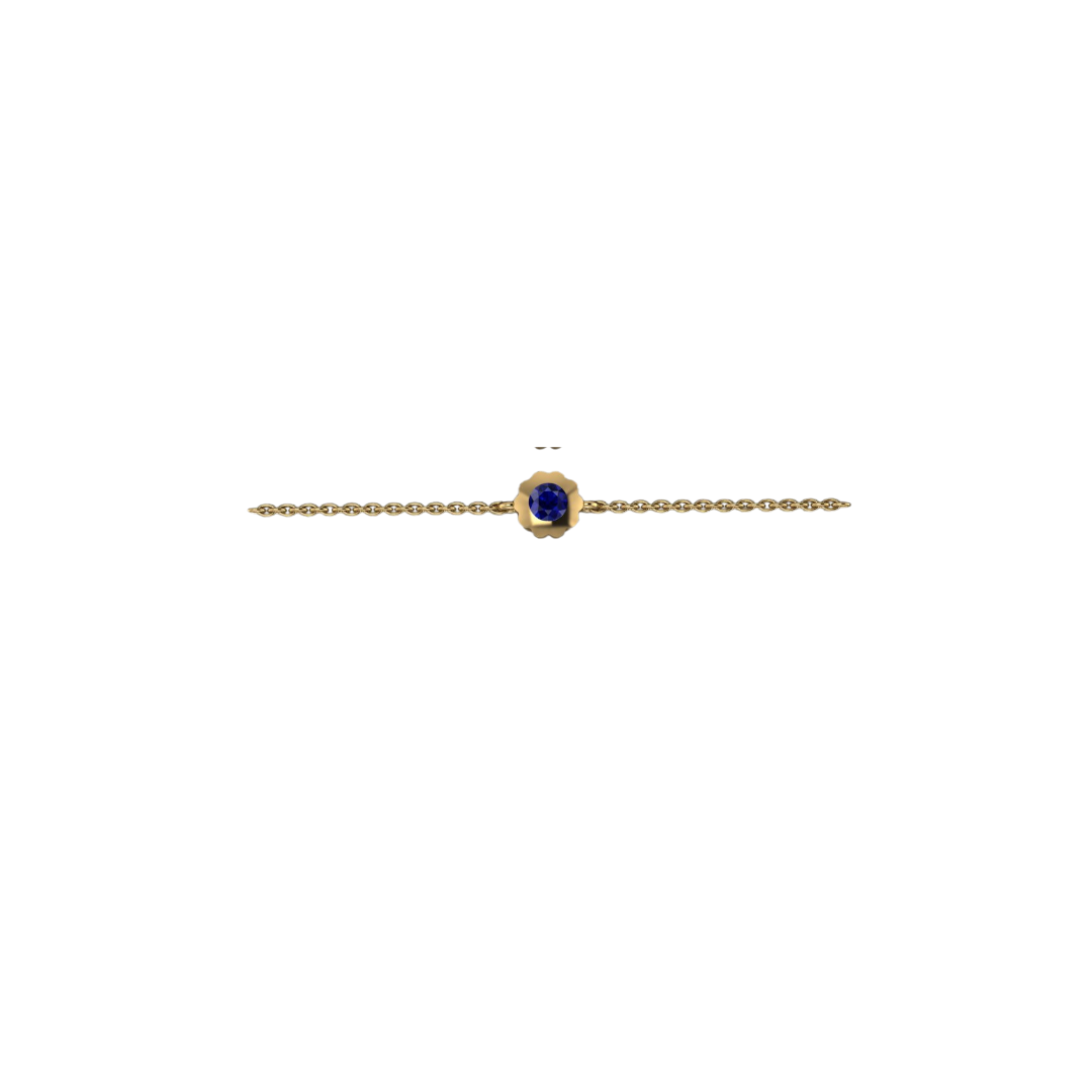 Scalloped Bezel Gemstone Bracelet – Henri Noël
