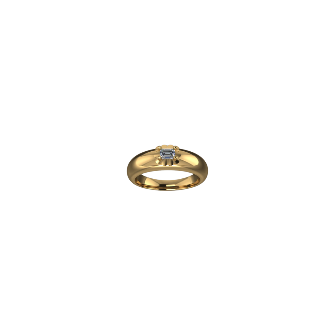 Scalloped Diamond Bubble Band – Henri Noël