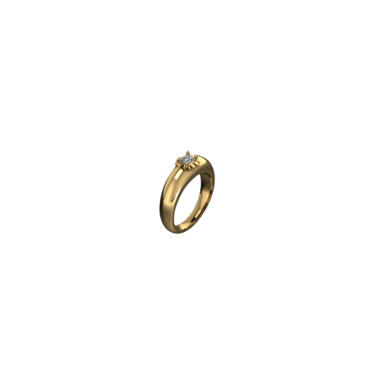 Scalloped Diamond Bubble Band – Henri Noël