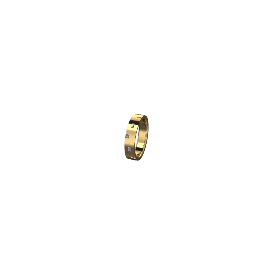 Scattered Princess and Baguette Cut Diamond Band – Henri Noël