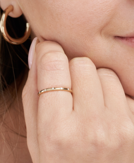 Flush Set Diamond Band