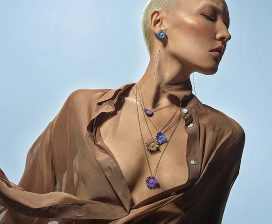 Mike Joseph- Blue Petali Necklace