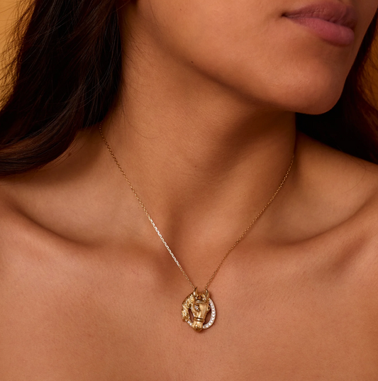 Lionheart- Legacy Diamond Satin Horse Necklace